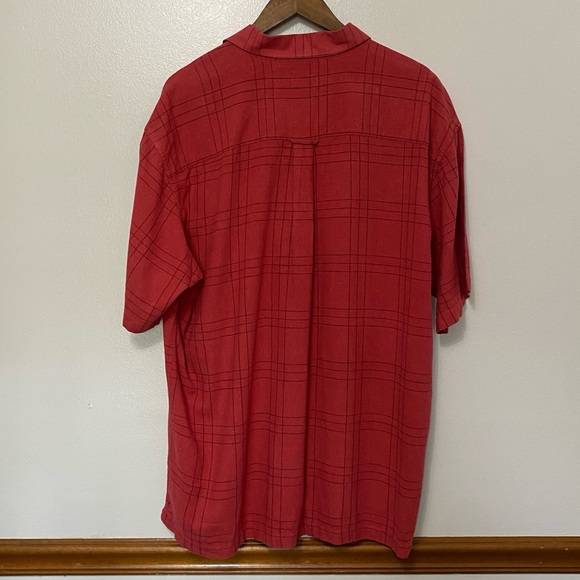 Van Heusen Linen Blend Plaid Button Down Men’s Short Sleeve Shirt Size XLT - Picture 9 of 10